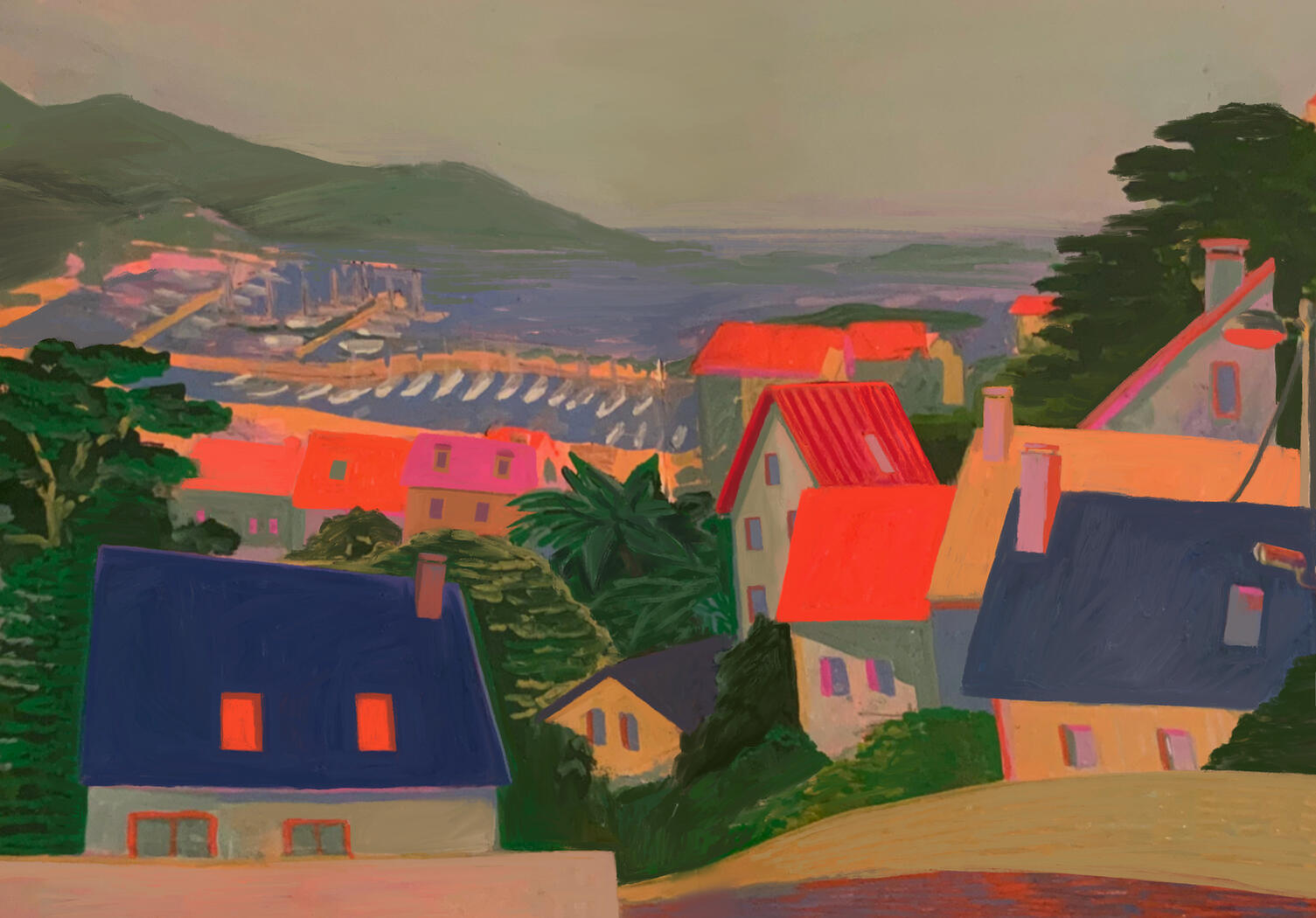 Plen Air, Acrylics on Paper, France, 2023