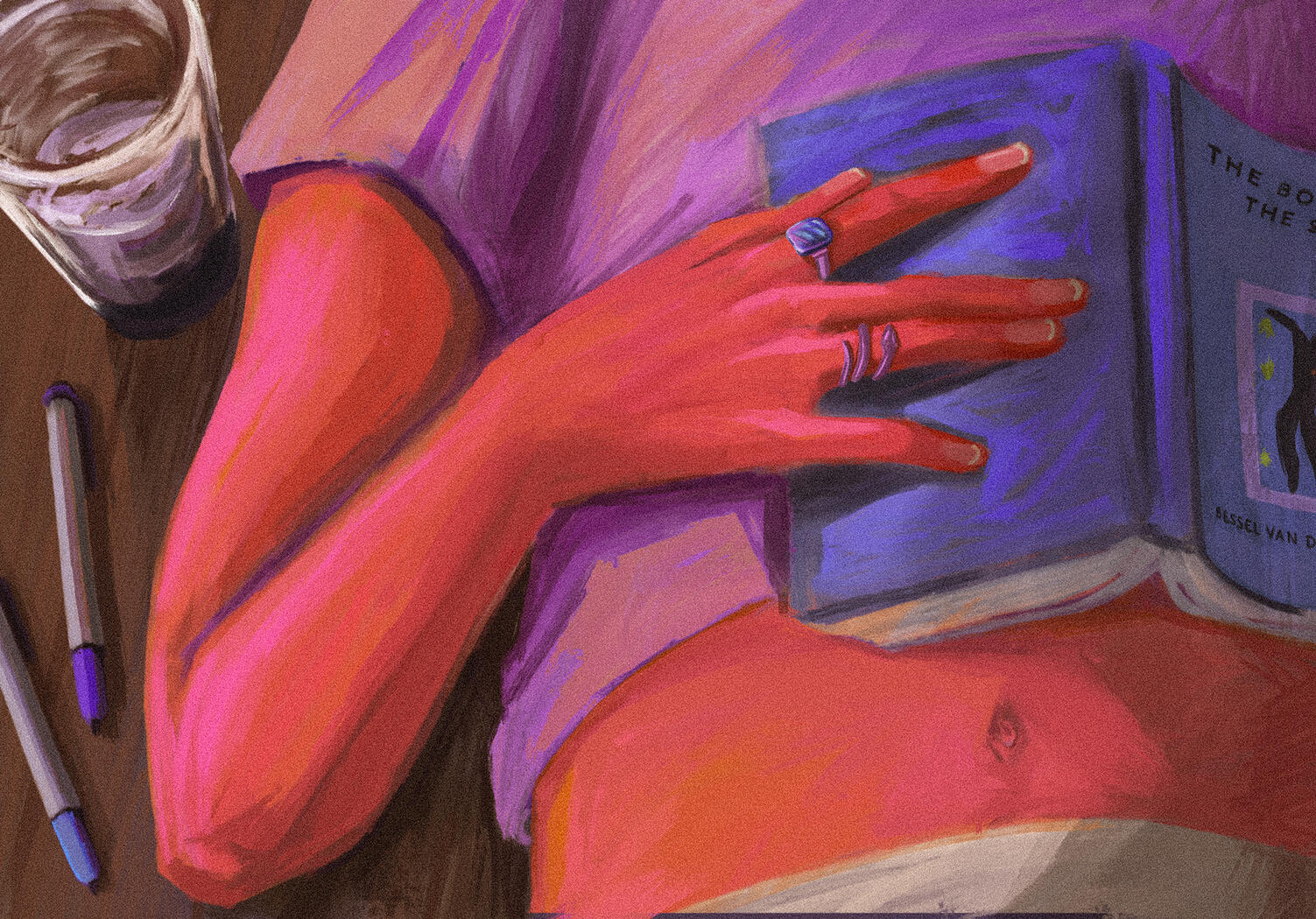 Detail study, Polychromos and Acrylics, 2023
