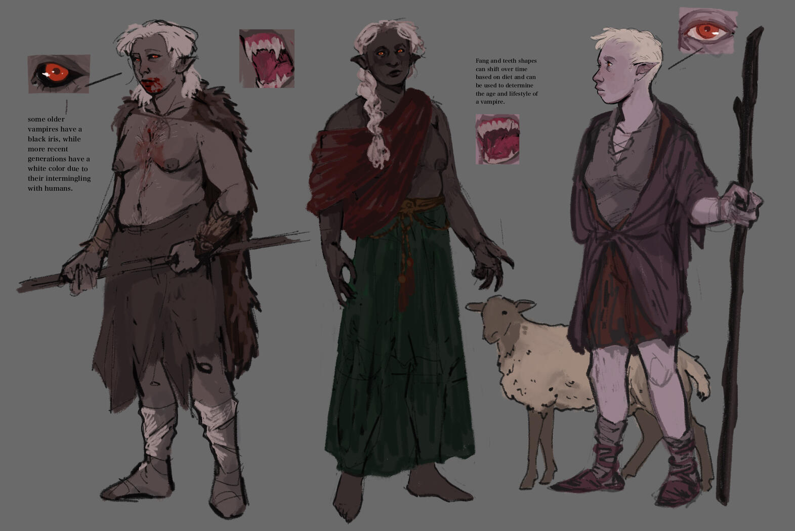 Story concept art for fantasy setting, Procreate, 2026