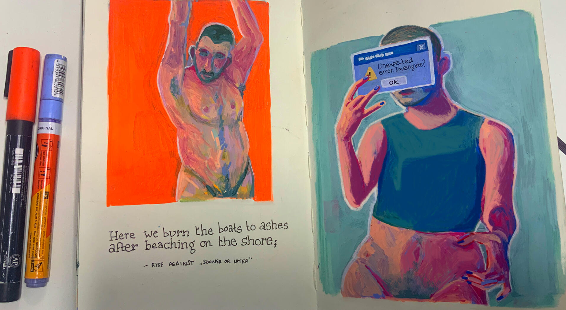 Acrylics on Paper, 2024