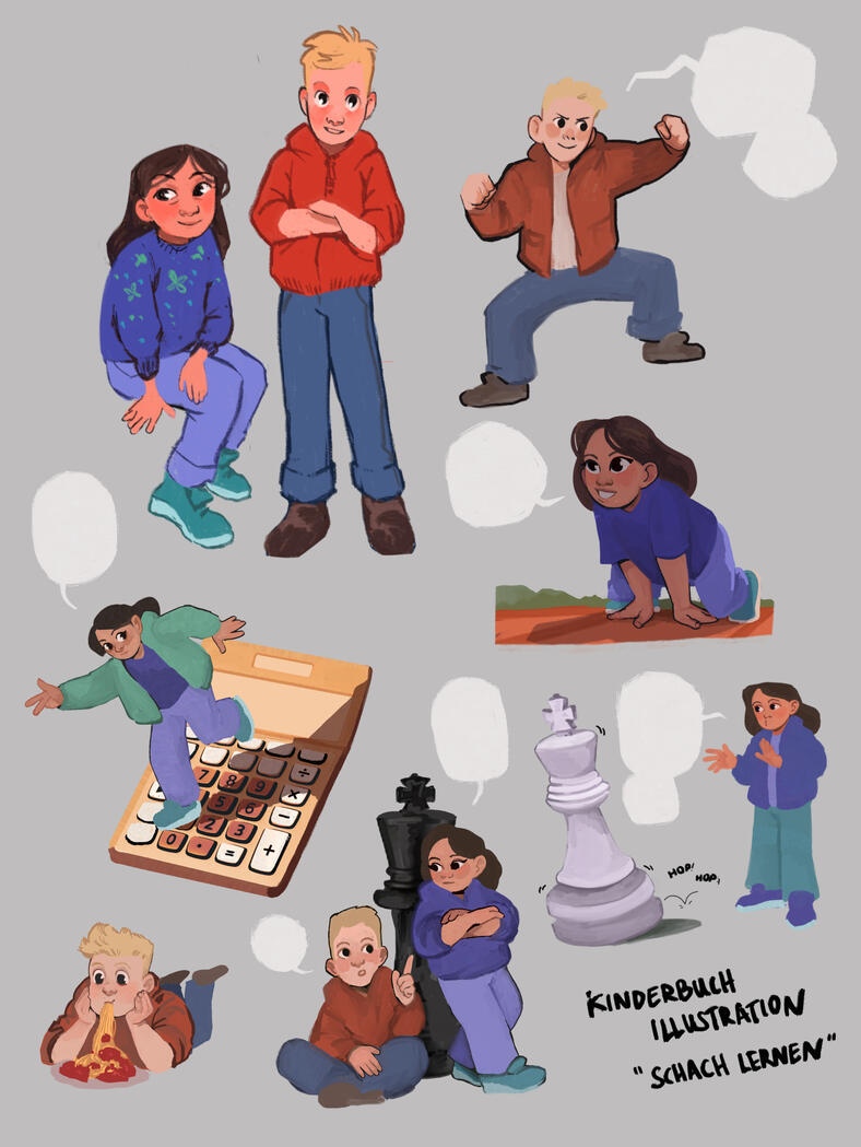 Concept and finished illustration for children's book (2024).