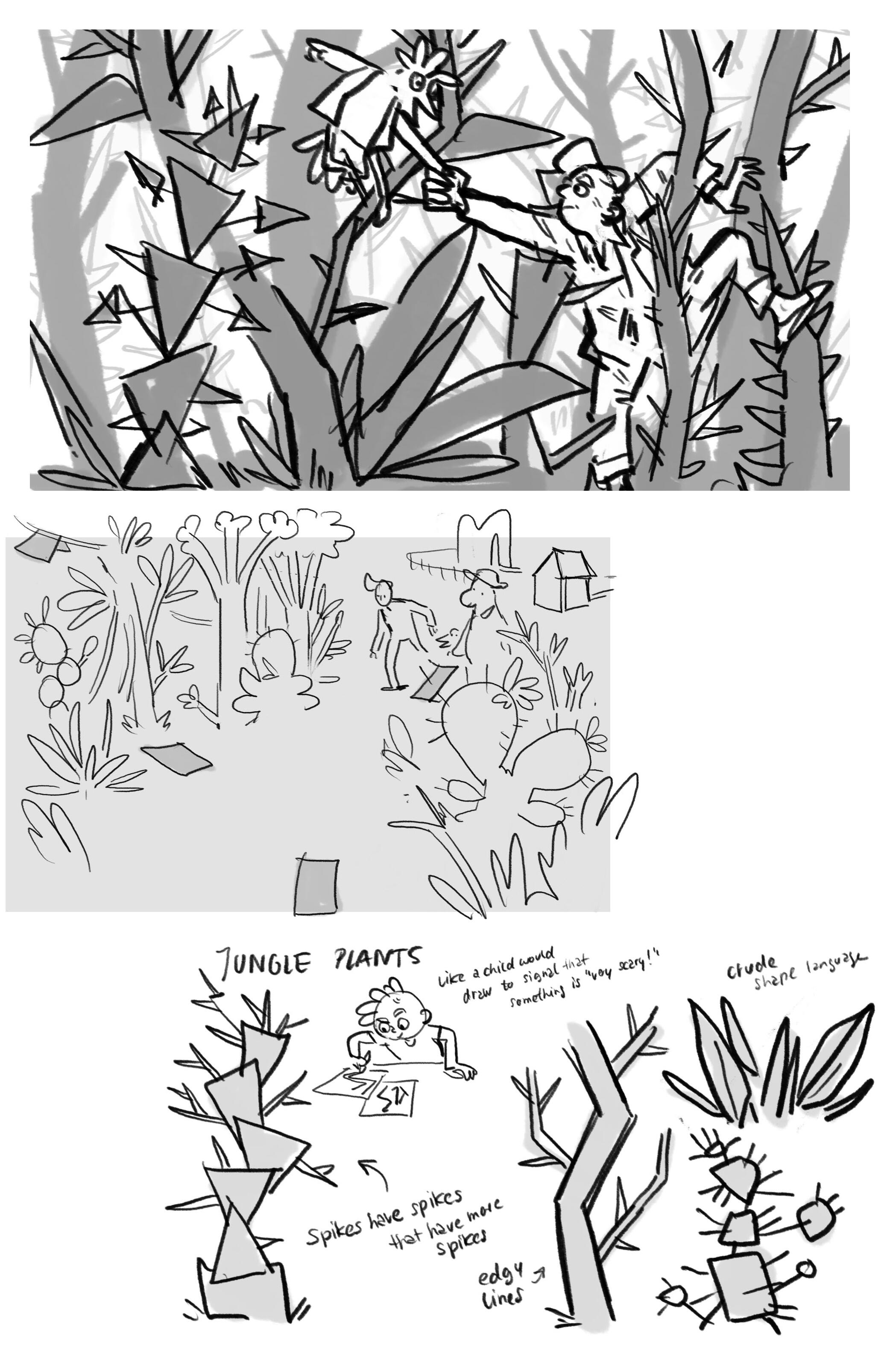 Danske Filmskole - Graduation project layouts and environmentt drafts (2022)